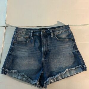 Kendall & Kylie Dark Blue Jean Shorts